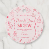 ウィンター・ワンダーランド・バースデー・パーティー・ギフトタグ フェイバータグ (正面)