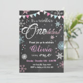 ウィンター·ワンダーランド·バースデー·パーティー·招待状·ガール 招待状 (スタンド正面)