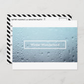 ウィンター ワンダーランド パーティー 窓 インビテーションポストカード (正面/裏面)