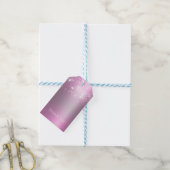 ウィンター ワンダーランド ピンク シルバー スパークリング ライト ギフトタグ (より糸付き)