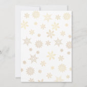 ウィンター ワンダーランド ファースト バースデー フォト 招待状 (裏面)