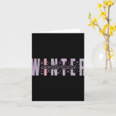 ウィンター ワンダーランド フェスティブ タイグラフィー アート カード (黄色い花)