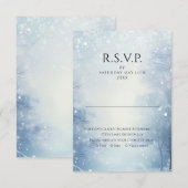 ウィンター ワンダーランド フォレスト ウェディング 出欠カード (正面/裏面)