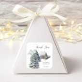 ウィンター ワンダーランド フォレスト シカ サンクス スクエアシール