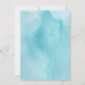 ウィンター ワンダーランド フラワーブライダルシャワー 招待状 (裏面)