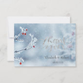 ウィンター ワンダーランド ブランチ ブルー サンキューカード (正面)