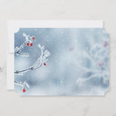 ウィンター ワンダーランド ブランチ ブルー ブライダル シャワー 招待状 (裏面)