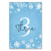 ウィンター・ワンダーランド・ブルー・スノーフレーク テーブルナンバー (裏面)