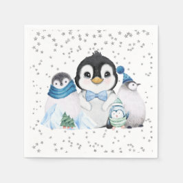ウィンター・ワンダーランド・ペンギンの誕生日 スタンダードカクテルナプキン