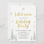 ウィンター ワンダーランド ホリデー パーティー 招待状 (正面)