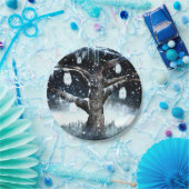 ウィンター ワンダーランド ラスティック ツリー ライト メイソン ジャー ペーパープレート (パーティー)