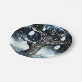 ウィンター ワンダーランド ラスティック ツリー ライト メイソン ジャー ペーパープレート (アングル)