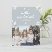 ウィンター・ワンダーランド 写真のホリデーカード シーズンカード (スタンド正面)