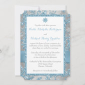 ウィンター ワンダーランド, 印刷されたクリスタル バックル インビテ 3 招待状 (裏面)