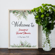 ウィンター ワンダーランド 松の木のリース ブライダル シャワー