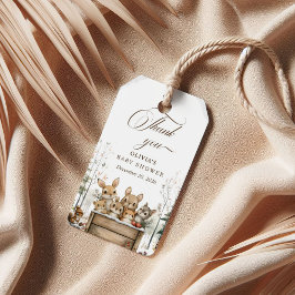 ウィンター ワンダーランド 森の動物 ベビーシャワー ギフトタグ