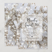 ウィンター・ワンダーランド 氷柱の輝き スイート16 招待状 (正面/裏面)