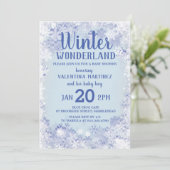 ウィンター ワンダーランド 男の子 ベビーシャワー 招待状 (スタンド正面)
