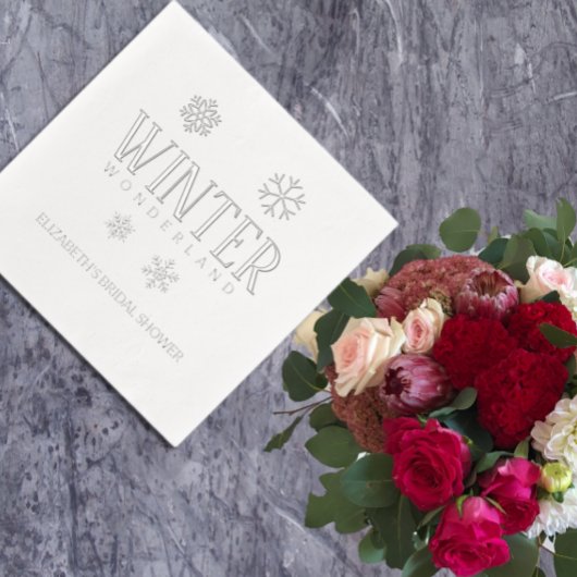 ウィンター・ワンダーランド 箔ナプキン