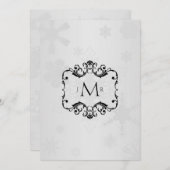 ウィンター ワンダーランド 結婚記念日 招待状 (正面/裏面)