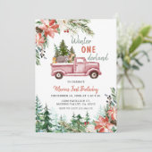 ウィンター ワンダーランド 誕生日パーティー招待状 招待状 (スタンド正面)