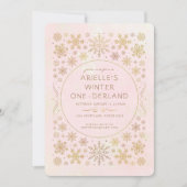 ウィンター ワンダーランド 誕生日招待状 招待状 (正面)