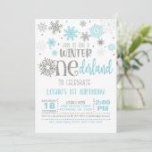 ウィンター ワンダーランド 誕生日招待状 - 男の子 - WH 招待状 (スタンド正面)