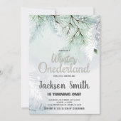ウィンター ワンダーランド 誕生日 招待状 松緑 (正面)