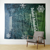 ウィンター ワンダーランド 雪の木  | パーティーの背景 タペストリー (インサイチュ(横))