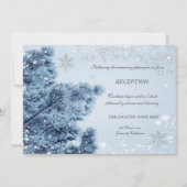 ウィンター ワンダーランド,雪, 雪の結晶  レセプション 招待状 (正面)