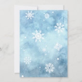 ウィンター ワンダーランド 1歳の誕生日パーティー招待状 招待状 (裏面)