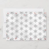 ウィンター ワンダーランド 1歳の誕生日写真 招待状 (裏面)