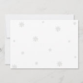 ウィンター ワンダーランド 1歳誕生日写真 招待状 (裏面)