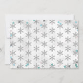 ウィンター ワンダーランド 1歳誕生日写真 招待状 (裏面)