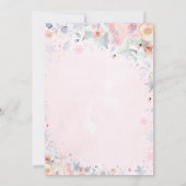 ウィンター ワンダーランド 1歳誕生日 シルバー ピンク ピーチ 招待状 (裏面)