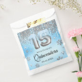 ウィンター・ワンダーランド 15歳の誕生日 15個の風船 フェイバーバッグ (封をした状態)