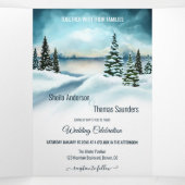 ウィンター・ワンダ結婚ーランドズ・フォト招待状 三つ折り招待状 (内部中)