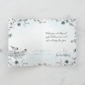 ウィンター《鳥》アメリカゴガラダスティブルーリースクリスマス シーズンカード (内部)