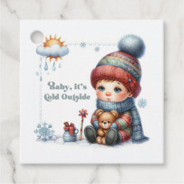 ウィンター "Baby It’s Cold Outside" ベビーシャワー フェイバータグ