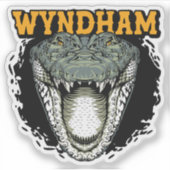 ウィンダム，西オーストラリア州クロコダイルのステッカー シール (正面)