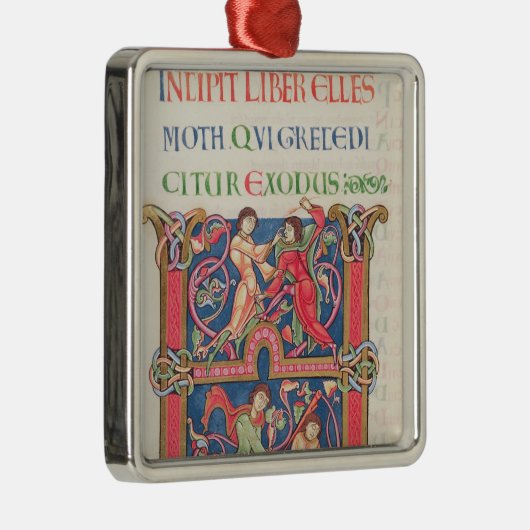 ウィンチェスターの聖書からのページ、c.1150-80 メタルオーナメント (右)