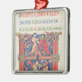 ウィンチェスターの聖書からのページ、c.1150-80 メタルオーナメント (左)