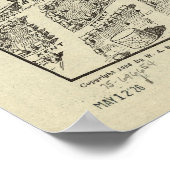 ウィンチェスターバージニア1926アンティークパノラママップ ポスター (角)