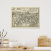 ウィンチェスターバージニア1926アンティークパノラママップ ポスター (キッチン)