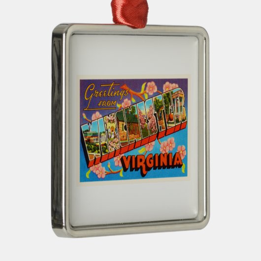 ウィンチェスターバージニアVAオールドヴィンテージ旅行はがき メタルオーナメント (右)