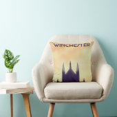 ウィンチェスター大聖堂トラベルポスタープリント クッション (椅子)