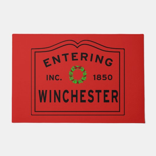ウィンチェスターMAクリスマスに入る ドアマット (正面)