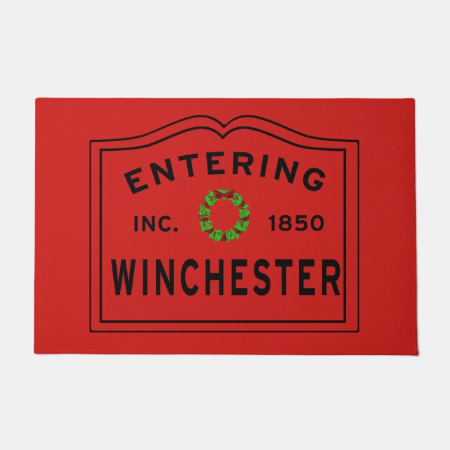 ウィンチェスターMAクリスマスに入る ドアマット (正面)