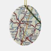 ウィンチェスターVAヴィンテージマップ セラミックオーナメント (右)