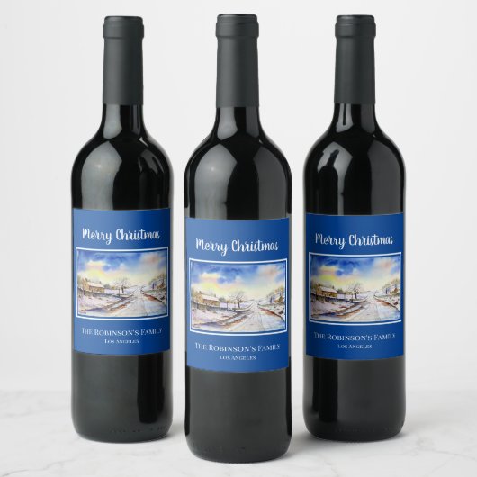 ウィンティレーンファミリーホームウォーター絵画カラー ワインラベル (ボトル)